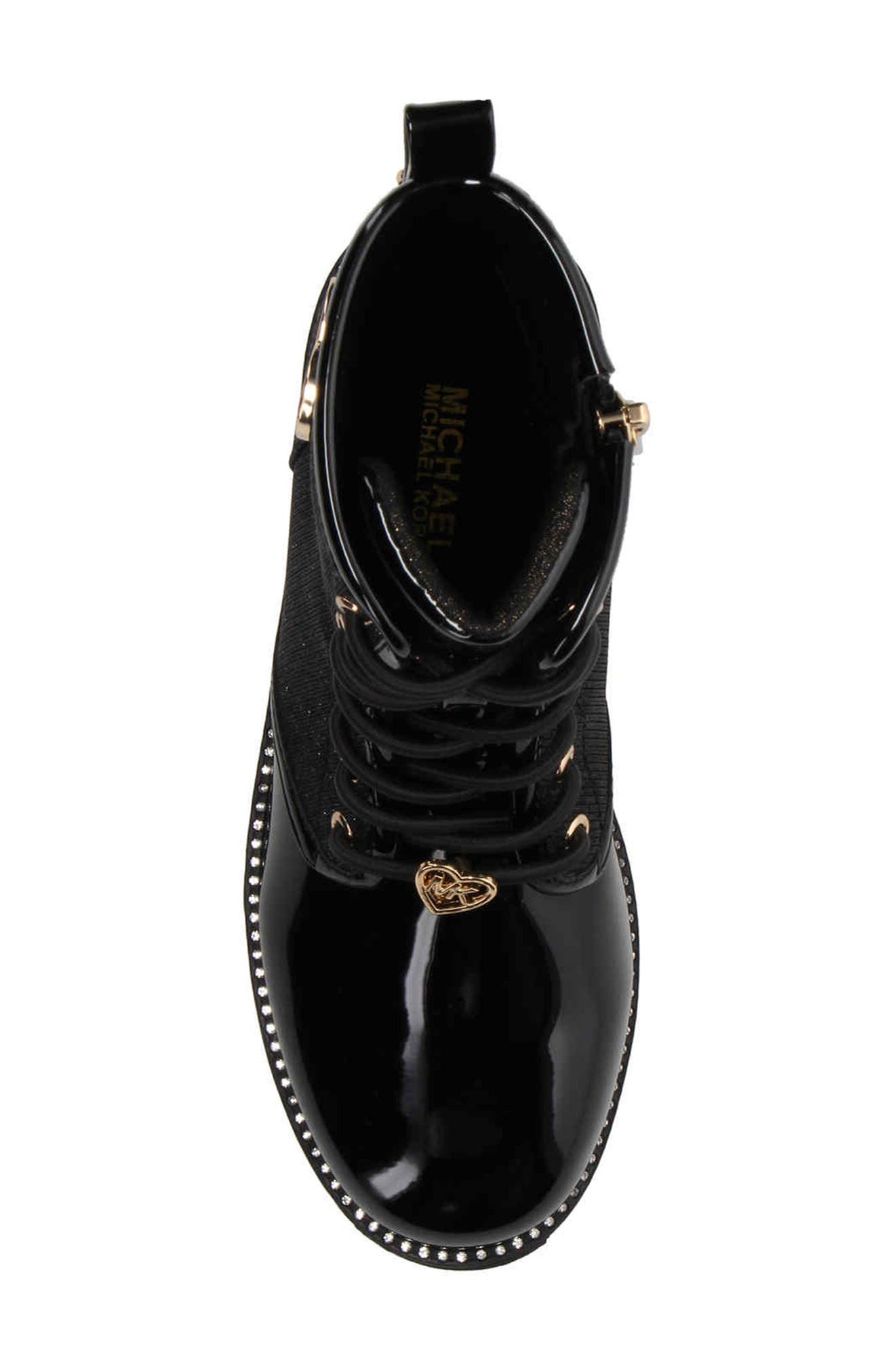 MICHAEL Michael Kors Haskellheart Faux Patent Leather Boot, Alternate, color, 