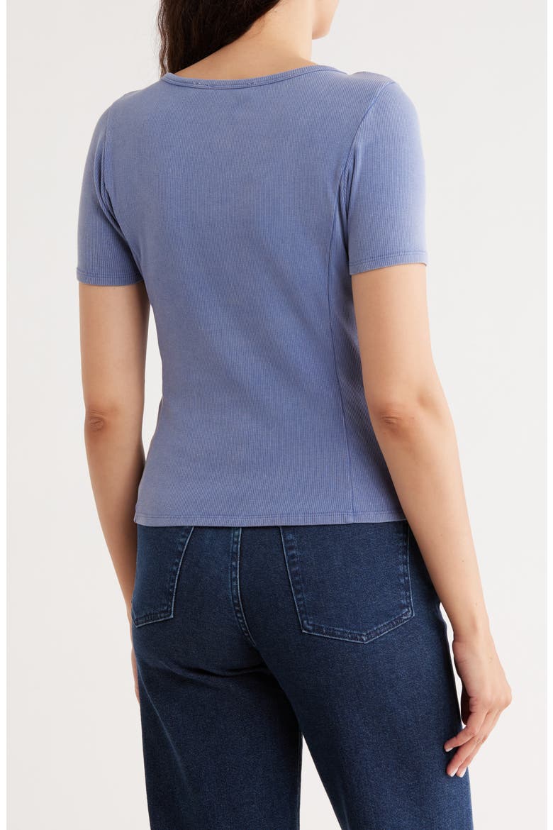 Short Sleeve Seamed Top, Alternate, color, MARLIN