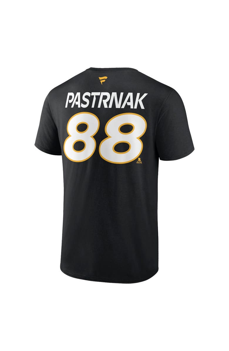 FANATICS Men's Fanatics Branded David Pastrnak Black Boston Bruins Authentic Pro Prime Name & Number T-Shirt, Alternate, color, Black