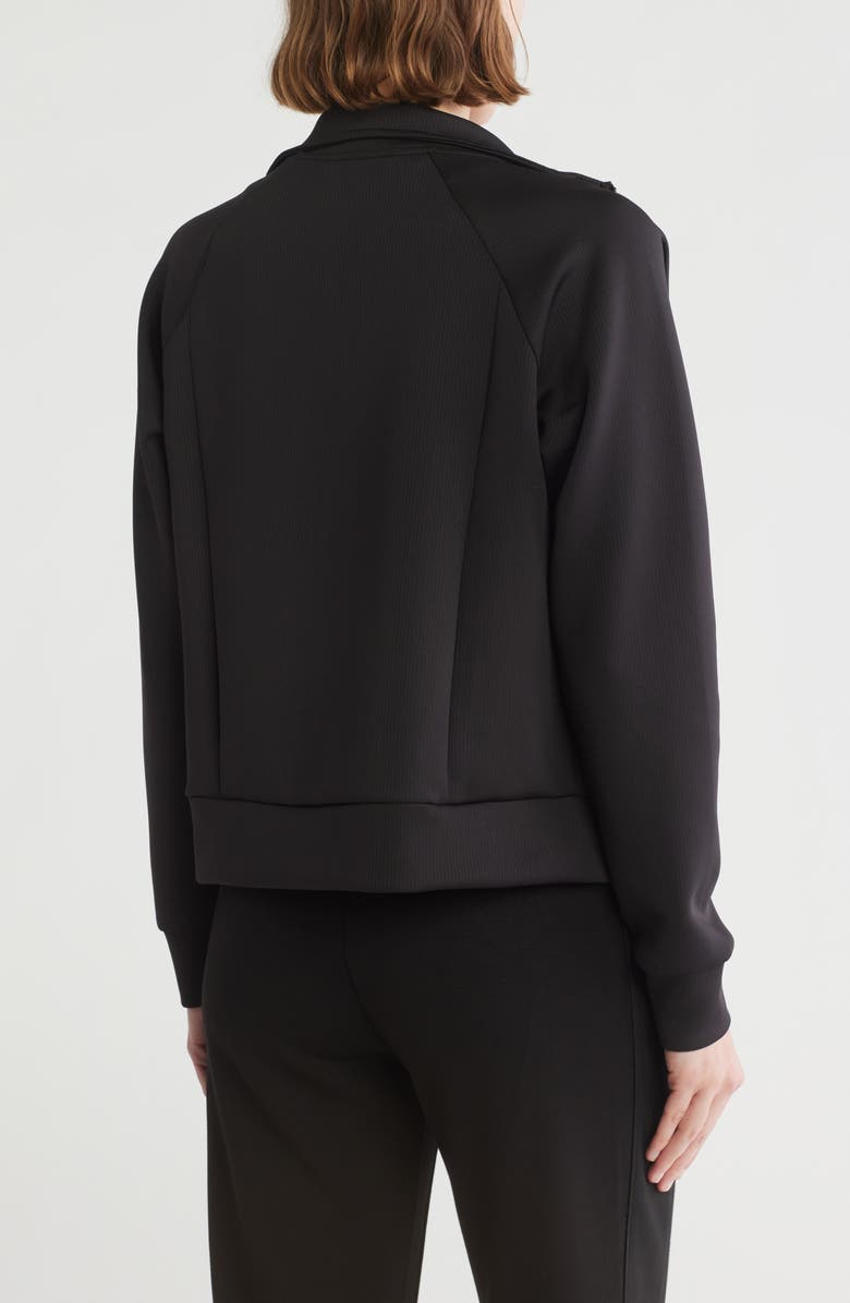 Jessica Simpson Soft Luxe Ribbed Full Zip Yoga Jacket, Alternate, color, 