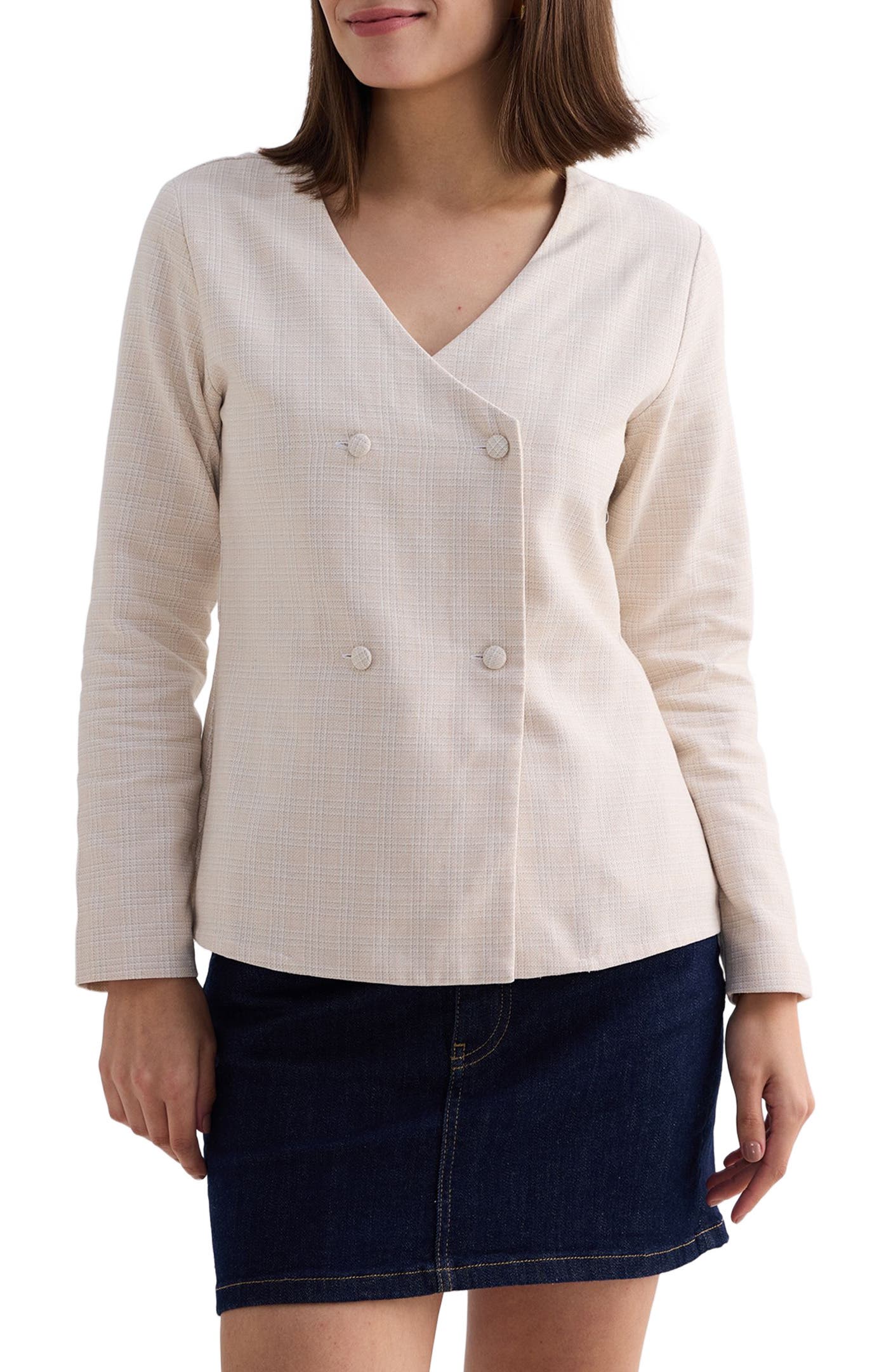 Fitted Cotton Tweed Jacket - image 3