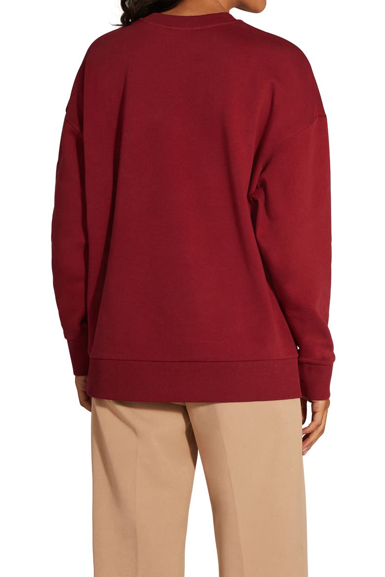 Collegiate Cotton Blend Sweatshirt, Alternate, color, COLLEGIATE RED