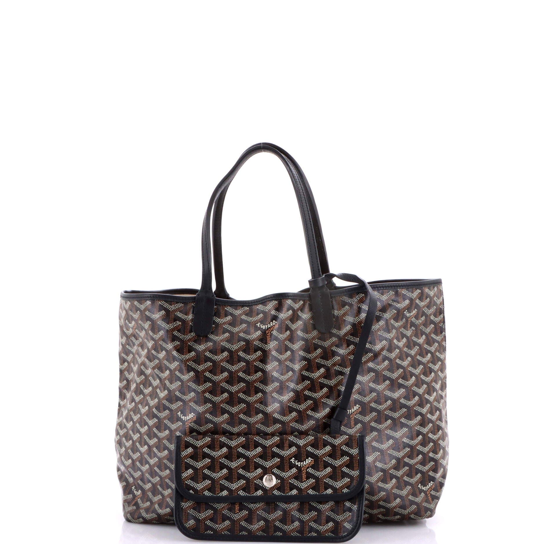Pre-Owned Goyard Saint Louis Tote Coated Canvas PM, Alternate, color, Black