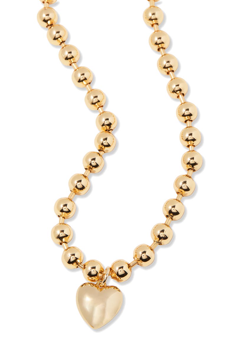 Brook and York Ruby Heart Pendant Necklace, Alternate, color, Gold