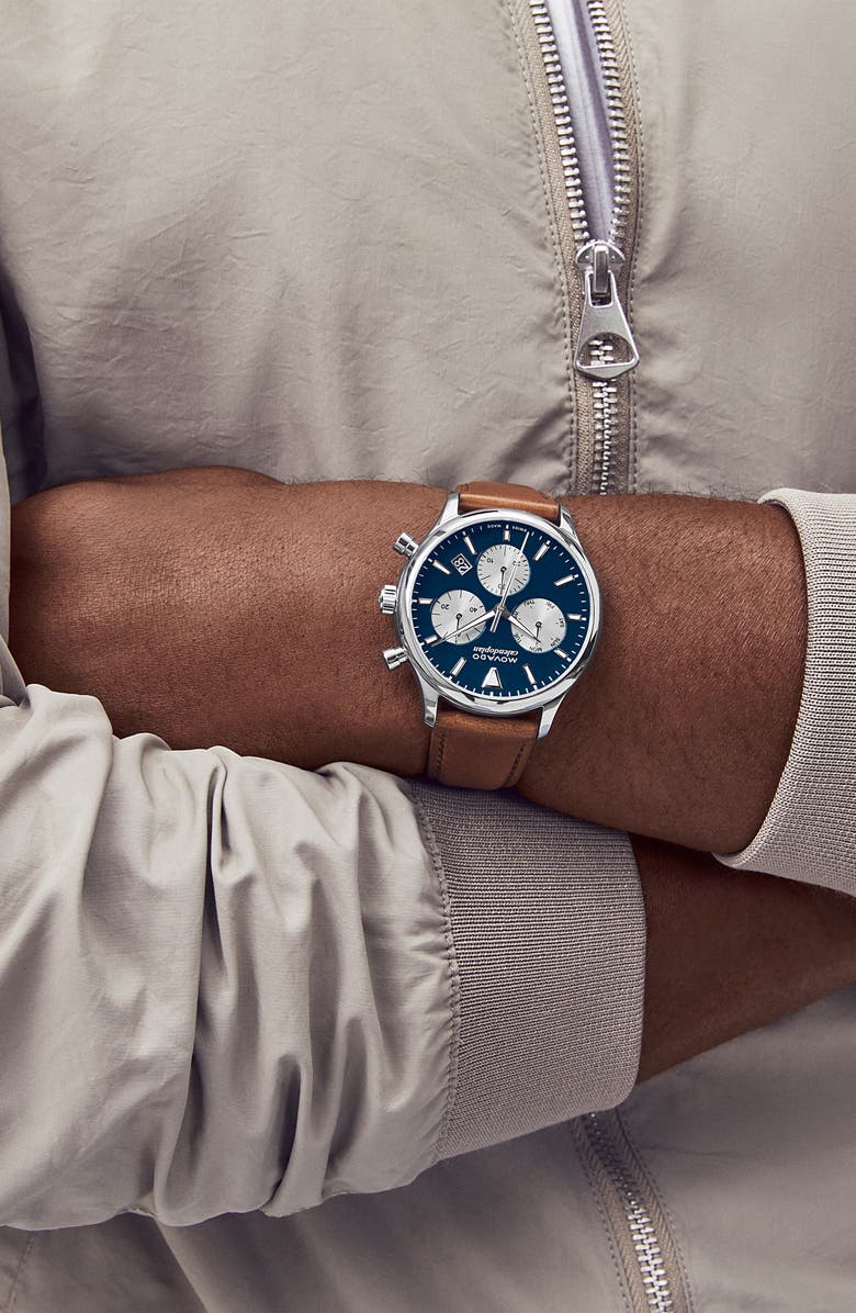 Movado Heritage Calendoplan Chronograph Bracelet Watch, 40mm, Alternate, color, 