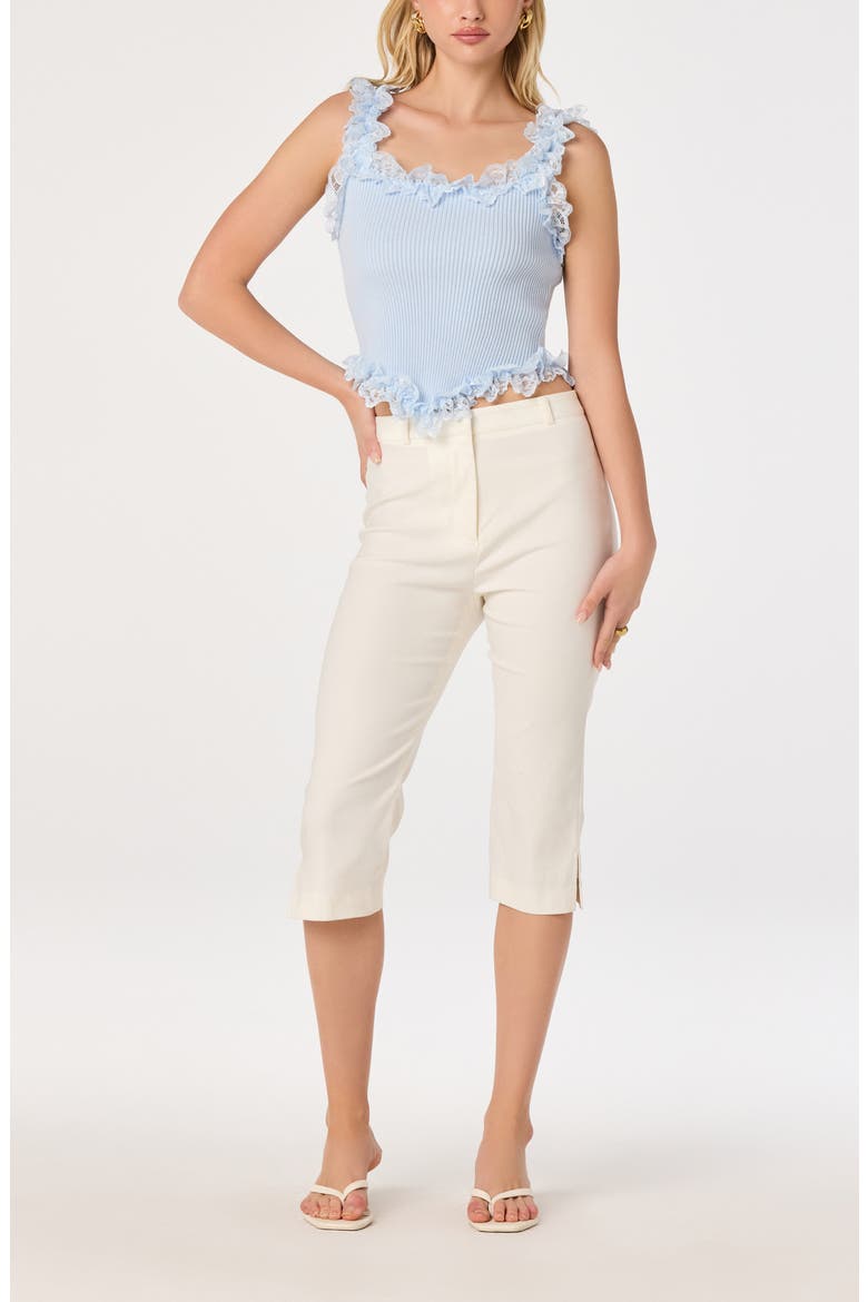 Amity Ruffle Lace Rib Tank, Alternate, color, LIGHT BLUE