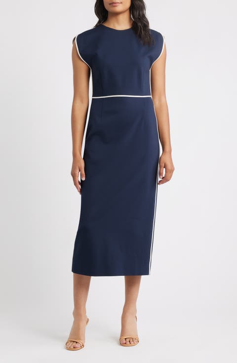 Detira Cap Sleeve Sheath Dress