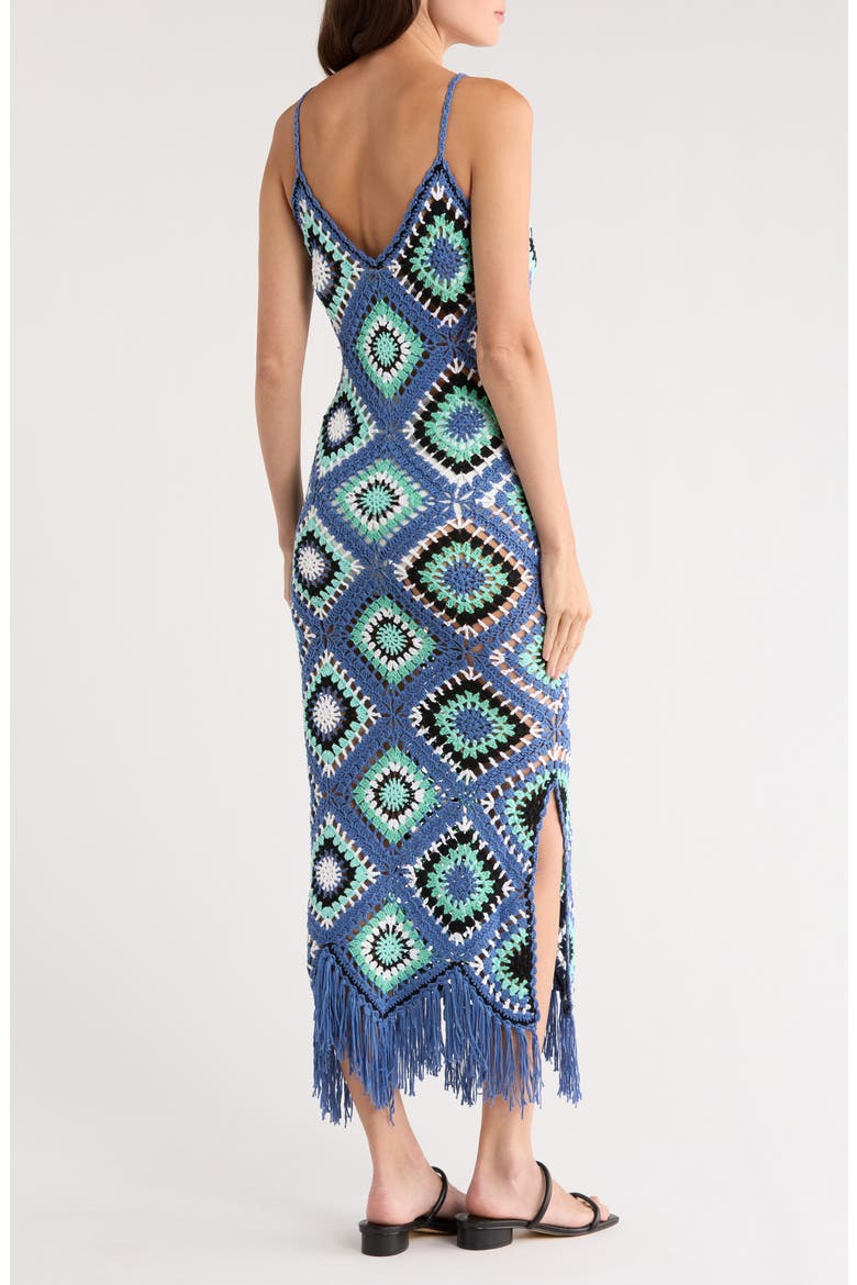 Crochet Maxi Cover-Up Dress, Alternate, color, BLUE MULTI