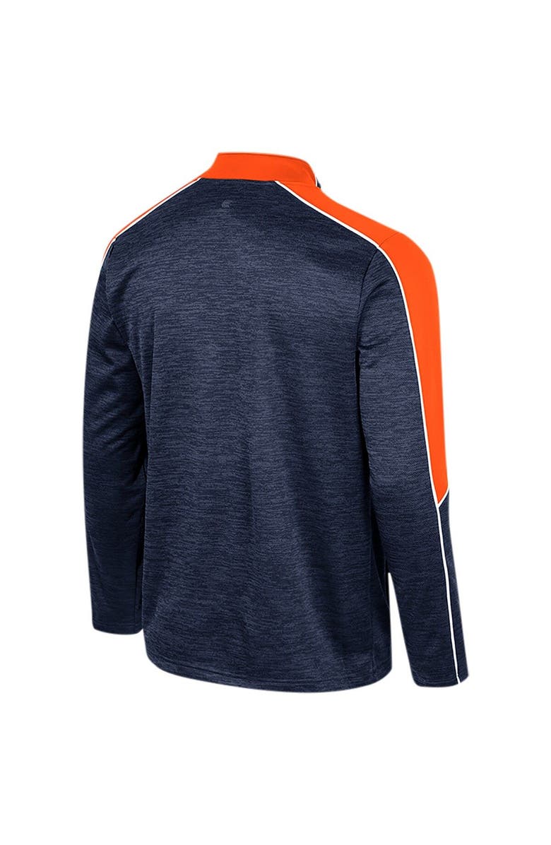 COLOSSEUM Men's Colosseum Navy Auburn Tigers Marled Half-Zip Jacket, Alternate, color, 