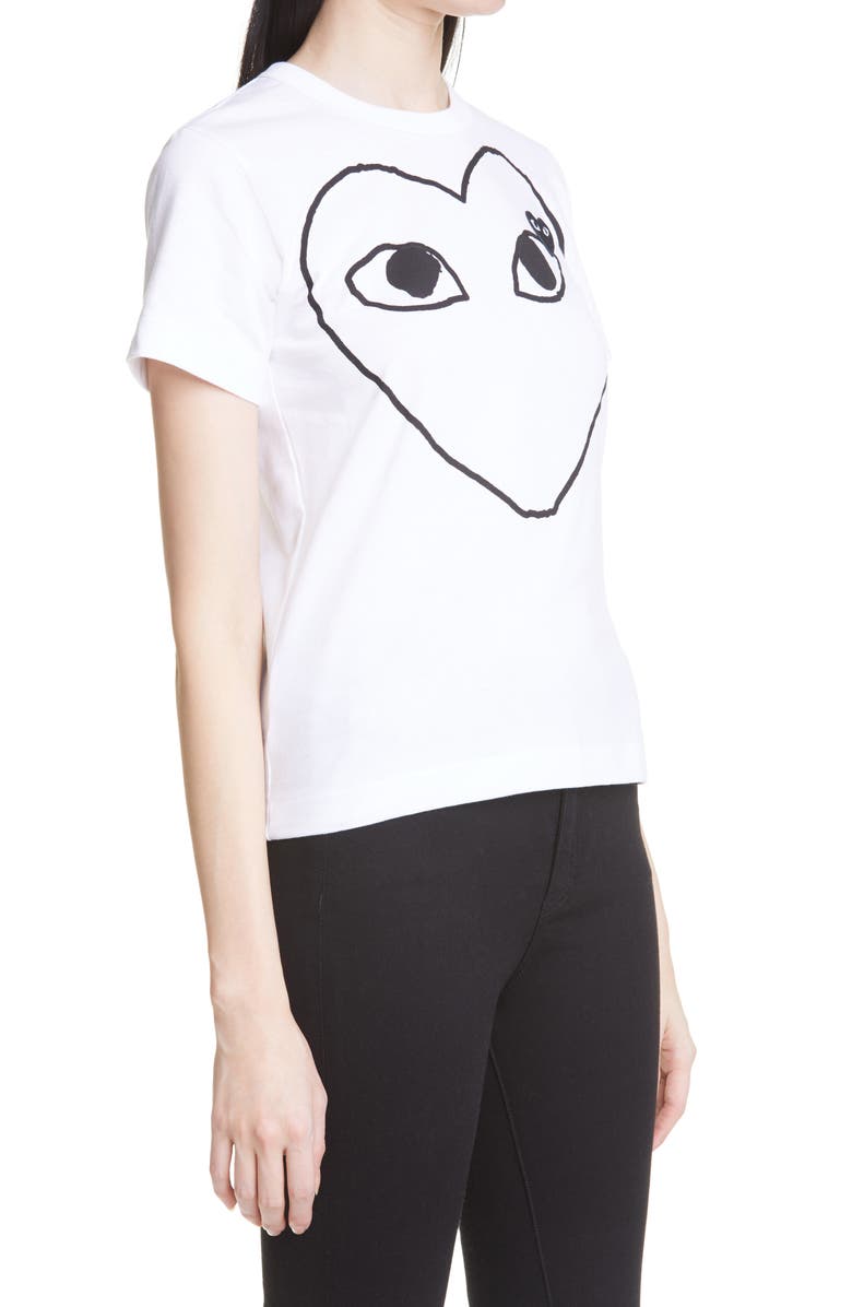 Comme des Garçons PLAY Heart Graphic Tee, Alternate, color, 