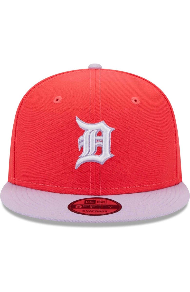 New Era Men's New Era Red/Purple Detroit Tigers Spring Basic Two-Tone 9FIFTY Snapback Hat, Alternate, color, Red