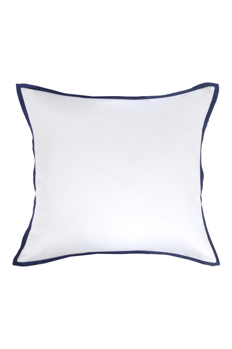 Langston Sateen Euro Pillow Sham, Main, color, NAVY