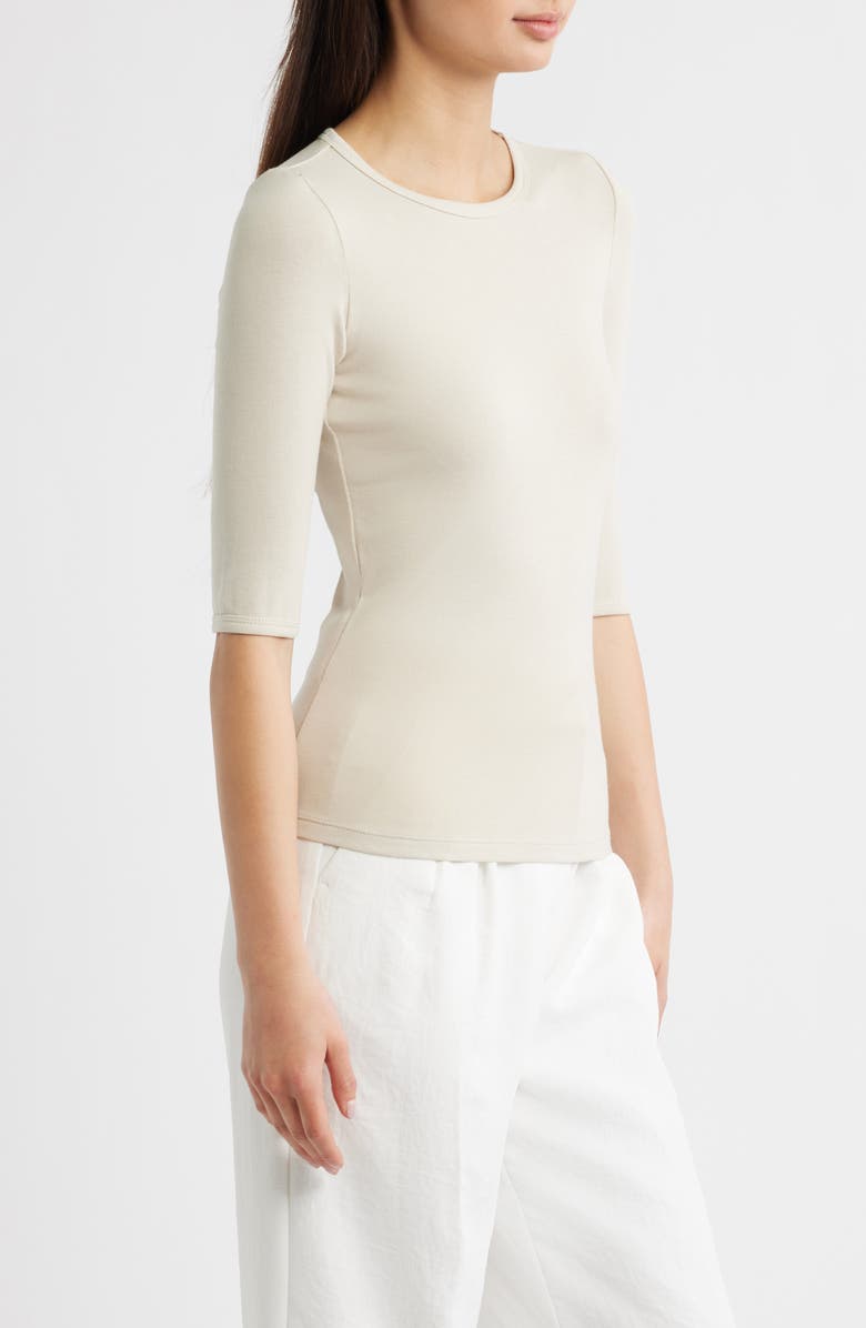 ARTLESS FOREVER Lee Three-Quarter Sleeve Top, Alternate, color, Stone
