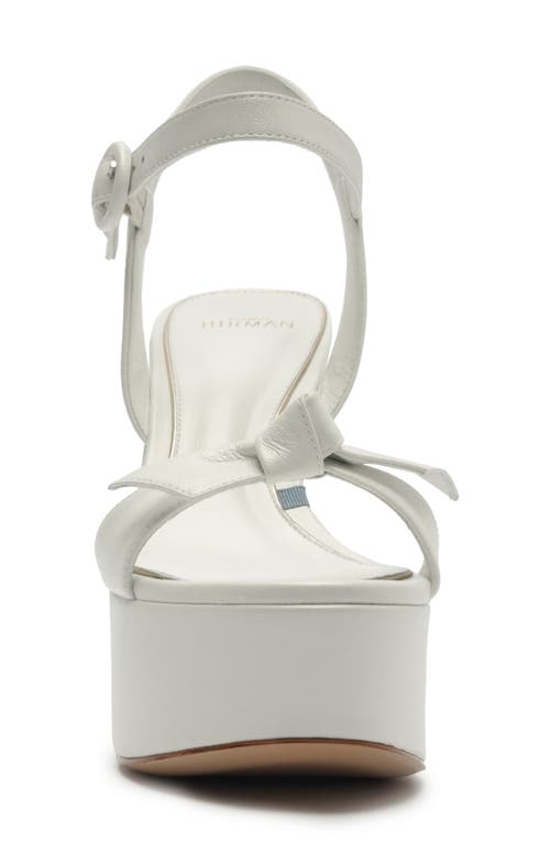 Alexandre Birman Clarita Flare Platform Bridal Sandal In White