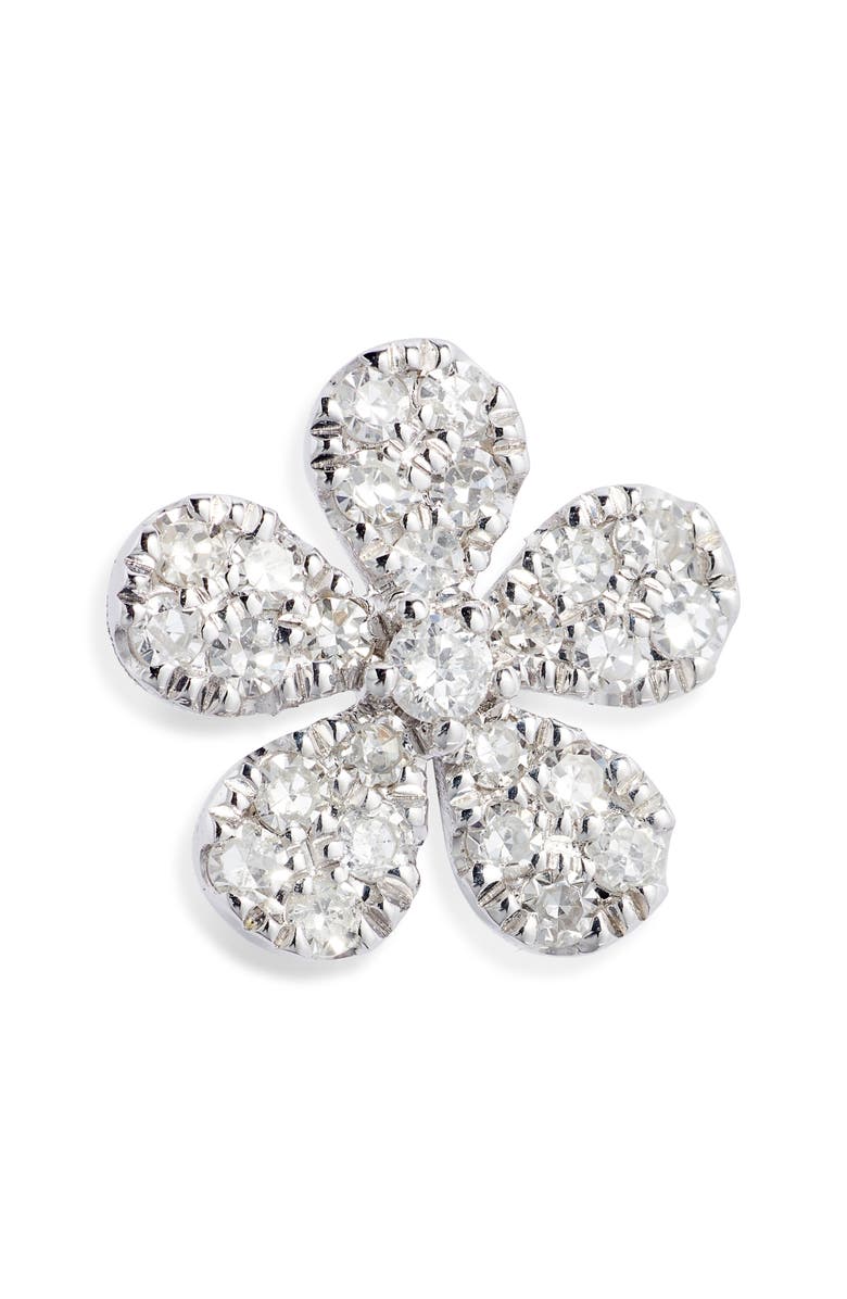 Meira T Diamond Pavé Flower Stud Earrings, Alternate, color,