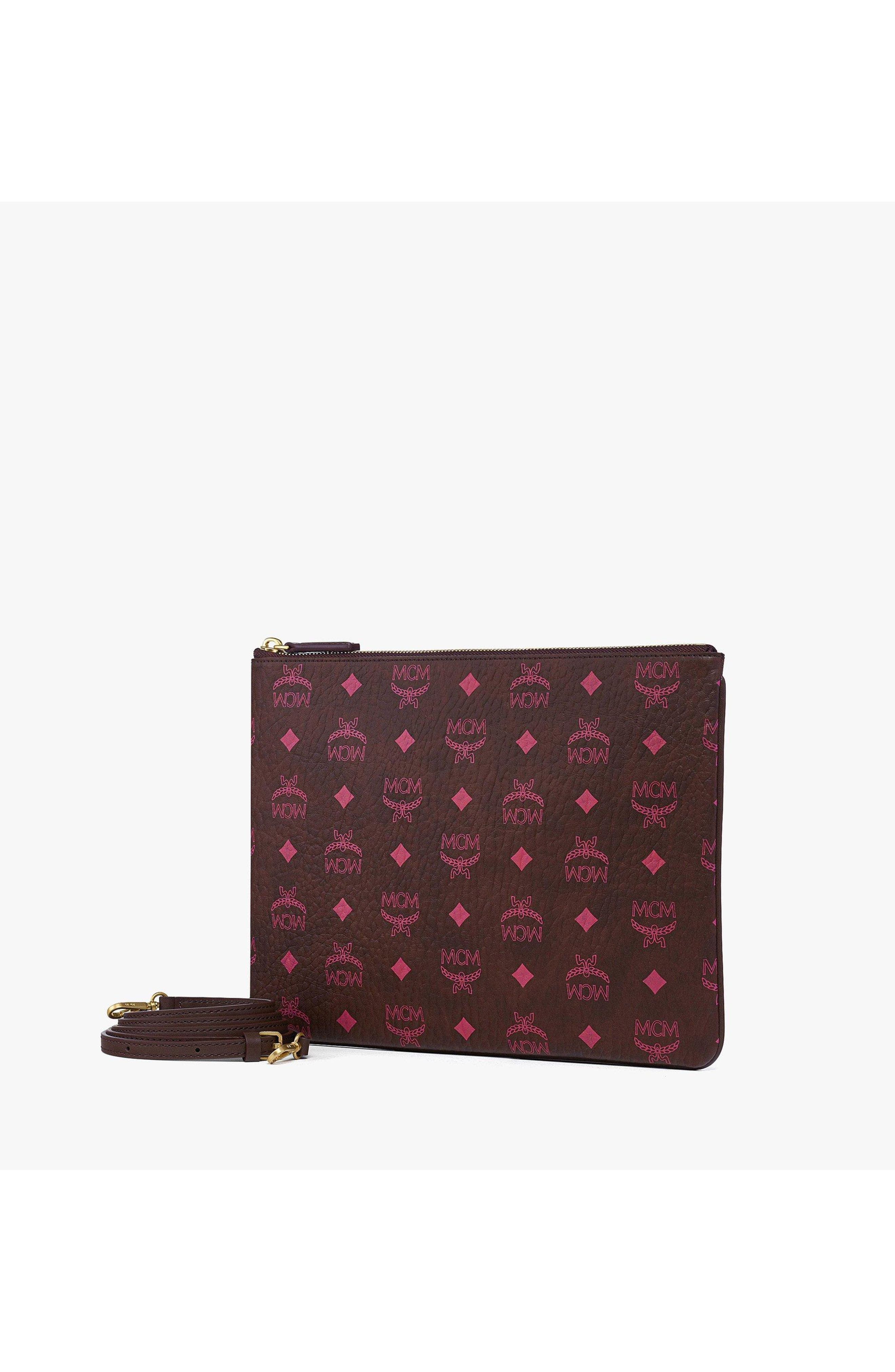 MCM Crossbody Pouch in Visetos Original, Alternate, color, Cinnamon
