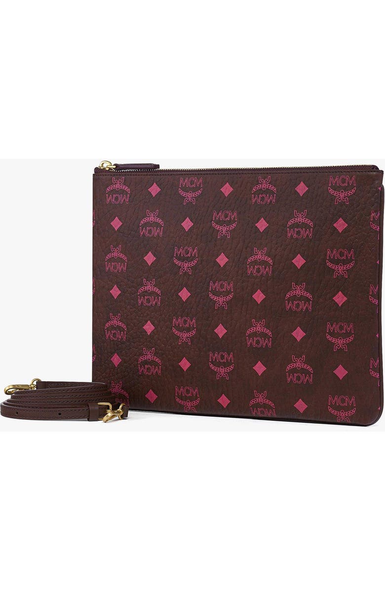 MCM Crossbody Pouch in Visetos Original, Alternate, color, Cinnamon