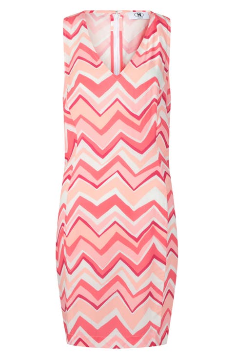 Chevron Sleeveless Minidress