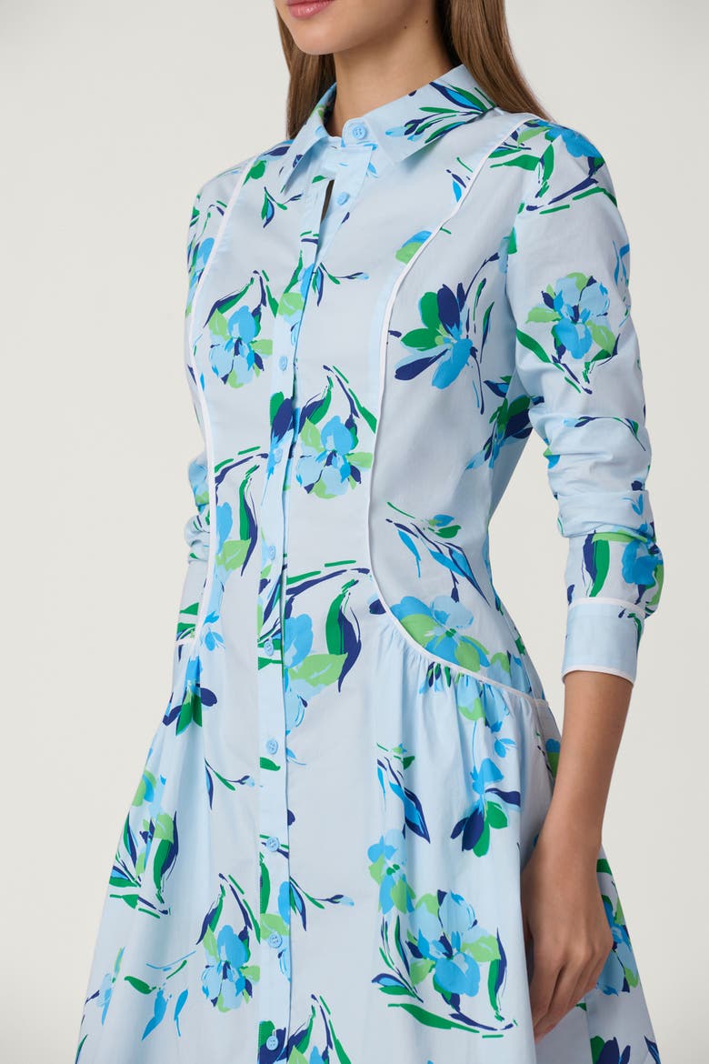 Seabreeze Print Poplin Millie Dress, Alternate, color, French Blue Multi