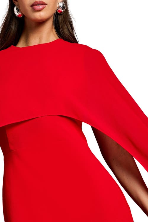 Coast Cape Sleeve Maxi Dress In Red