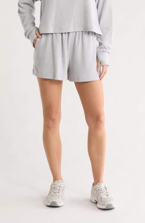 CityRun Rib Knit Wide Leg Shorts