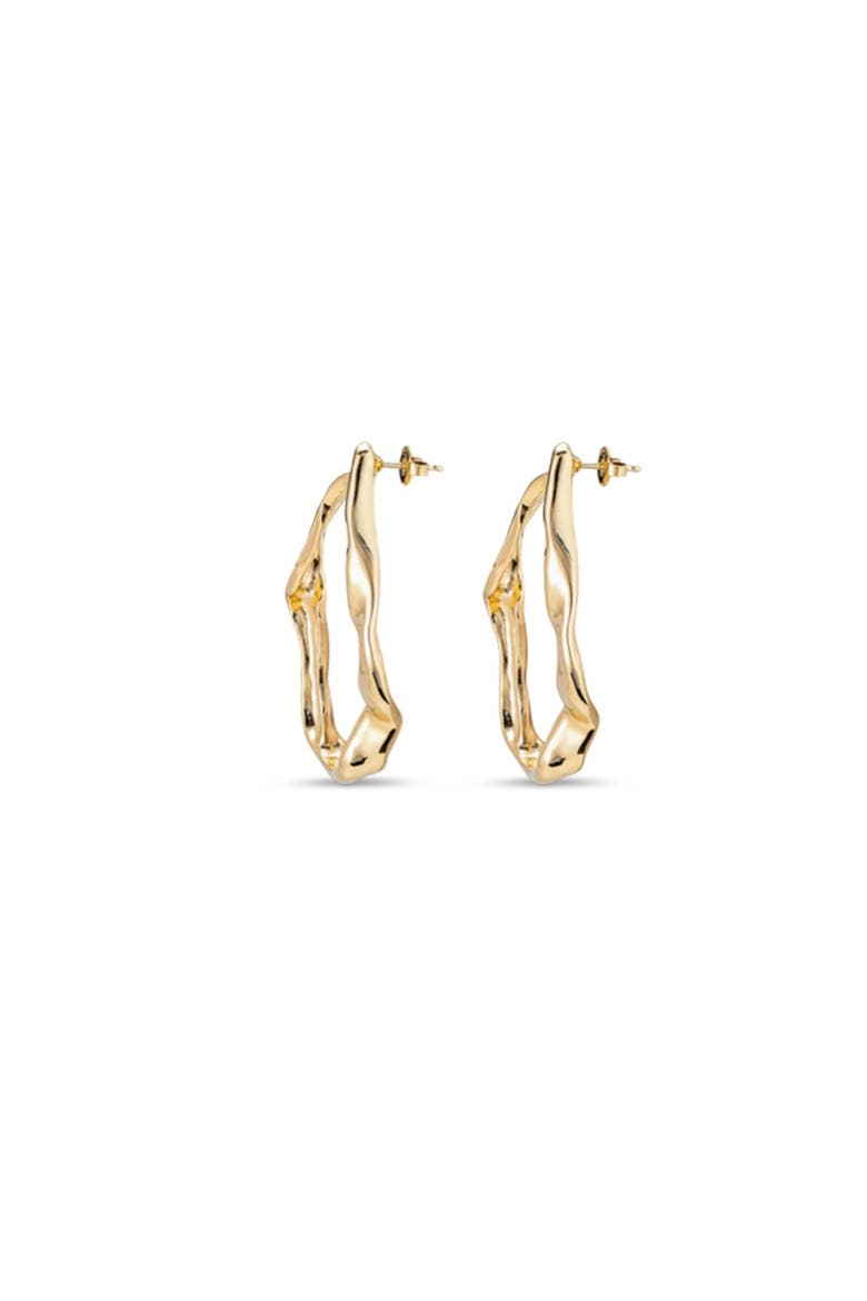 Maxi Link Earrings, Alternate, color, Gold
