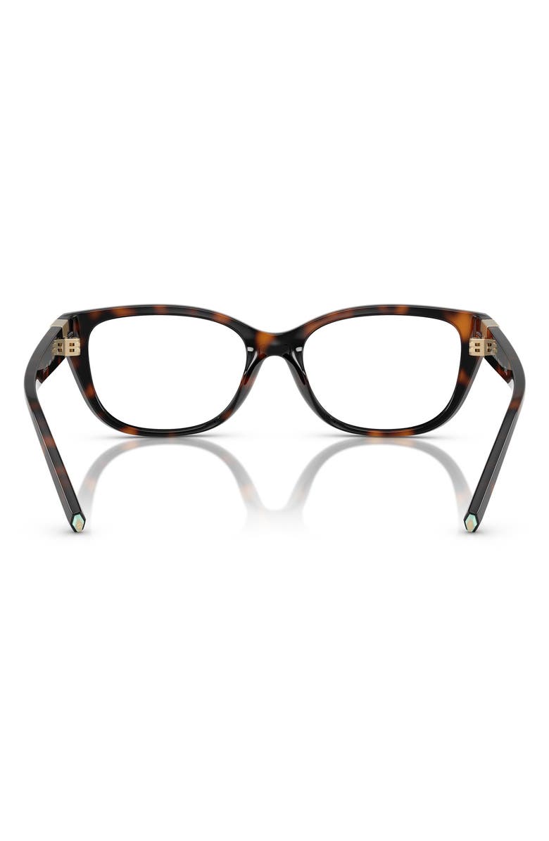 Tiffany & Co. 54mm Pillow Optical Glasses, Alternate, color, Havana