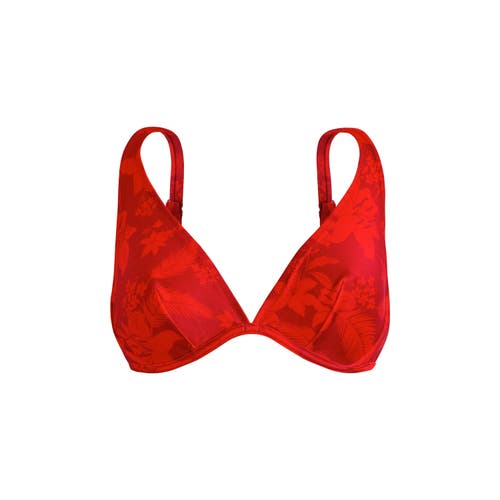 Vilebrequin Flower Power Underwire Bikini Top In Lipstick