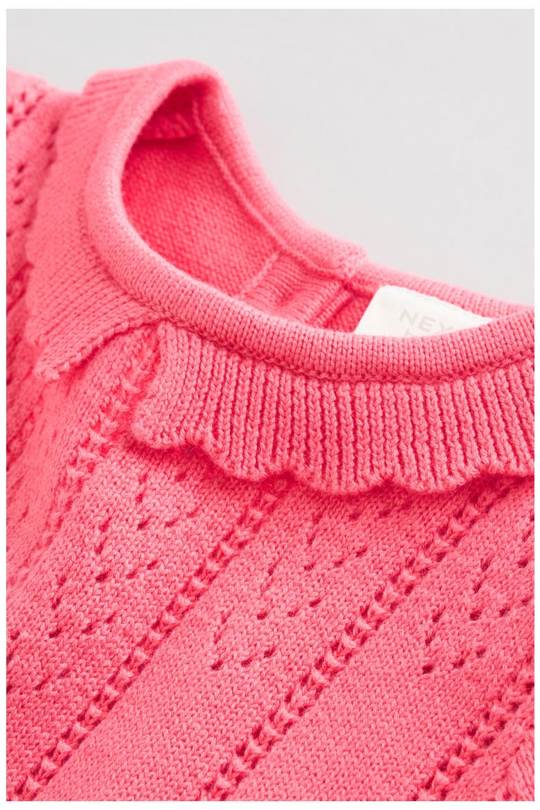 Cotton Pointelle Sweater & Shorts Set, Alternate, color, PINK