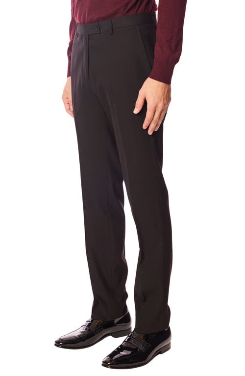 Paisley & Gray Downing Slim Fit Flat Front Dress Pants In Brown