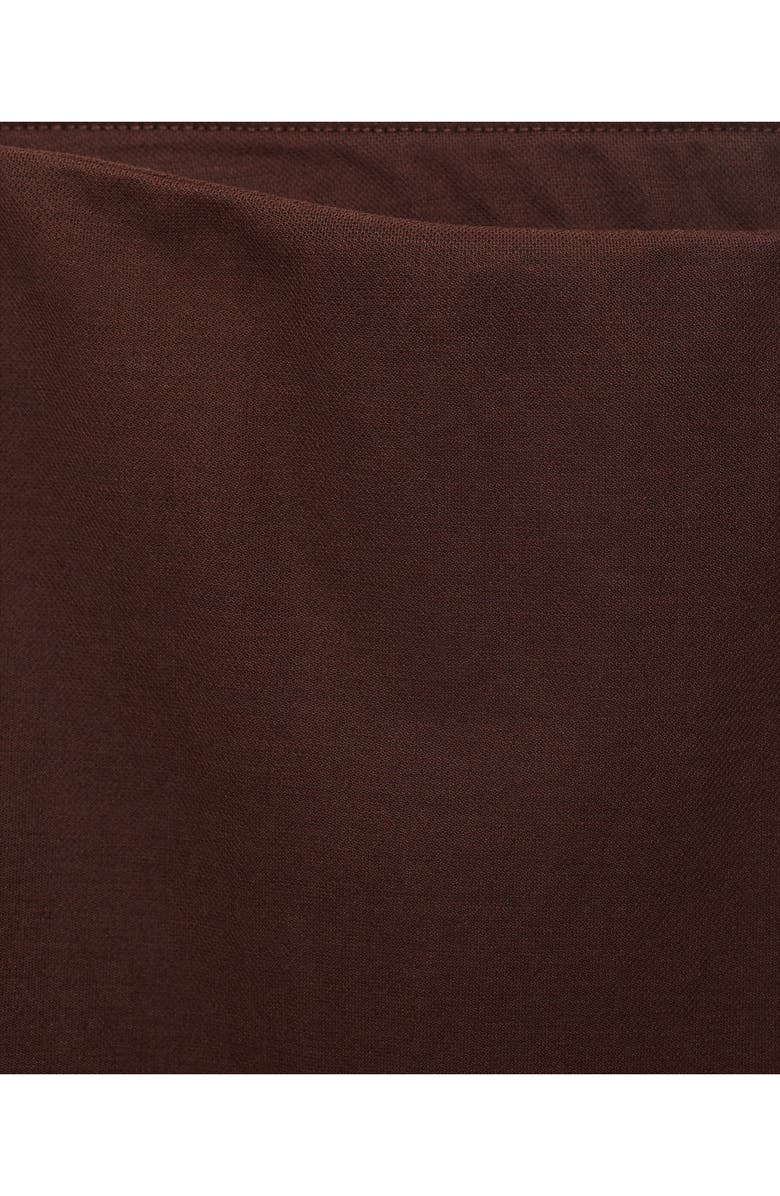 MANGO Flowy Straight Leg Pants, Alternate, color, Chocolate