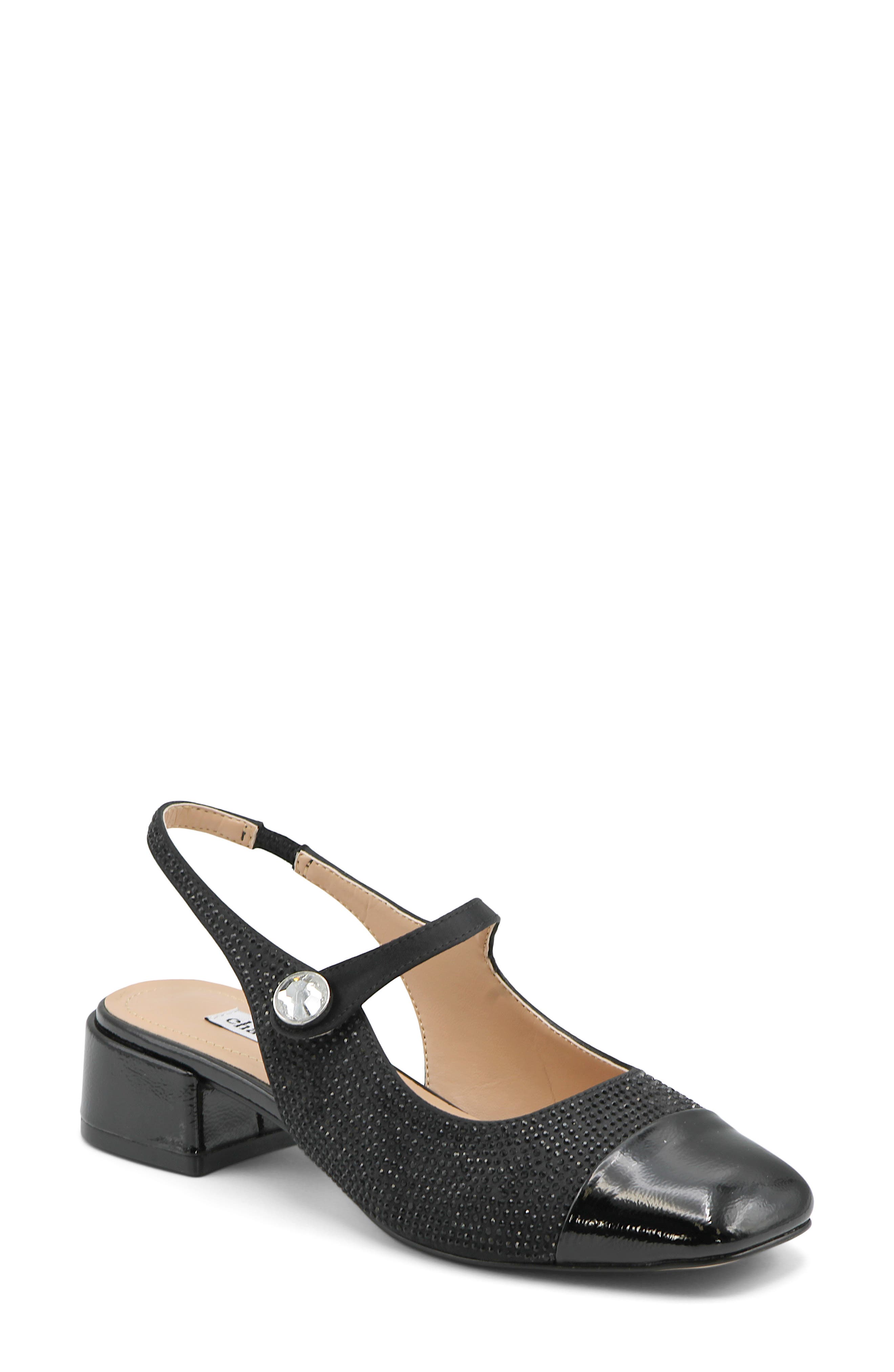 Charles David Zach Rhinestone Mary Jane Slingback Flat
