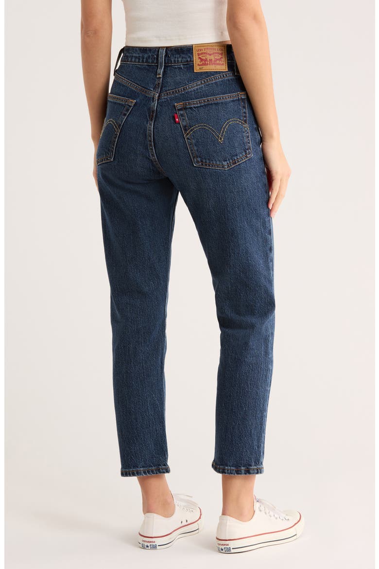 501® High Waist Crop Straight Leg Jeans, Alternate, color, BELIEVE NOT