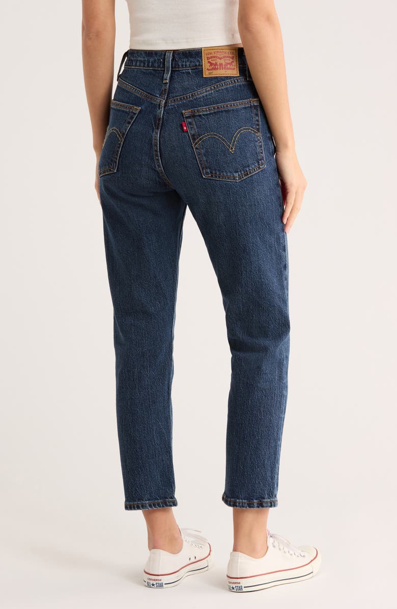 Levi's 501<sup>®</sup> High Waist Crop Straight Leg Jeans, Alternate, color, Believe Not