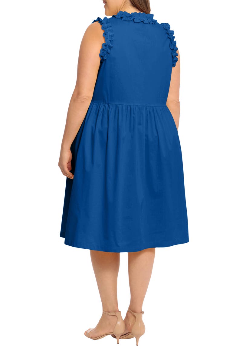 Solid Poplin Trapeze Dress, Alternate, color, DIRECTOIRE BLUE