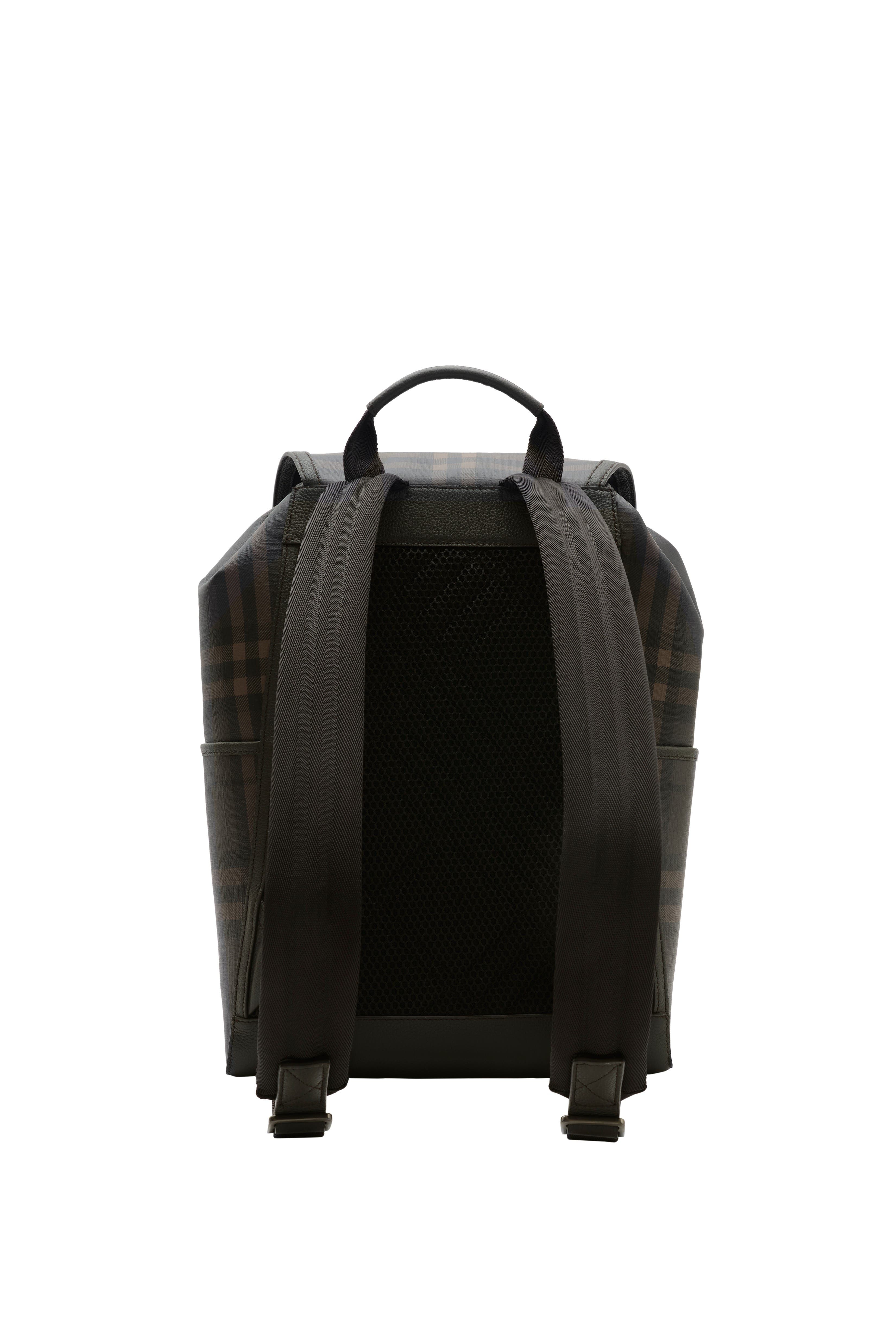 City Check Clip Backpack, Alternate, color, Dark brown