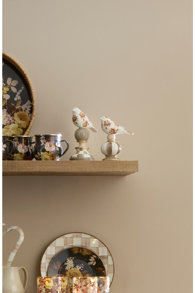 Wild Rose Bird Set of 2 Figurines, Alternate, color, BROWN