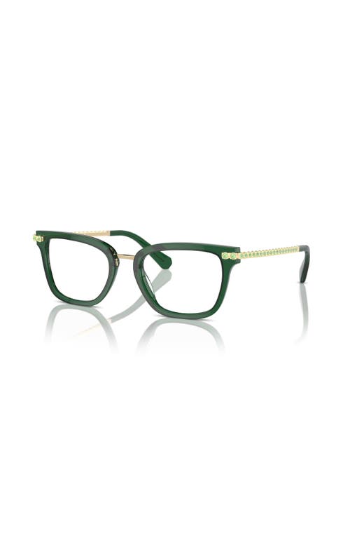 Swarovski 52mm Square Optical Glasses In Brown