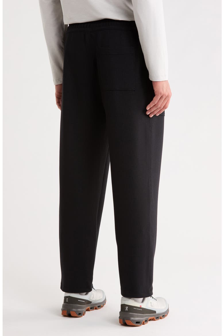 Waffle Knit Pants, Alternate, color, BLACK
