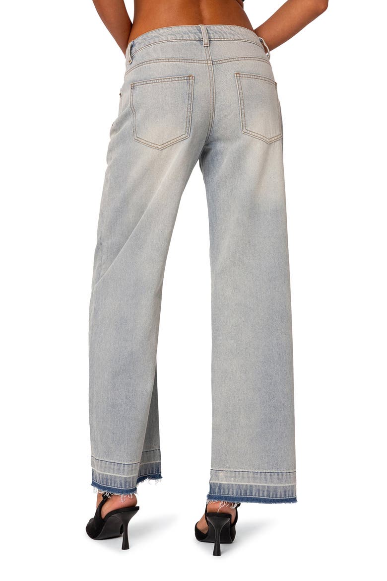 Release Hem Low Rise Jeans, Alternate, color, LIGHT-BLUE