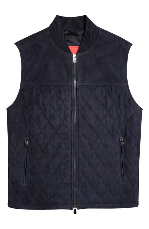 Quilted Suede Vest