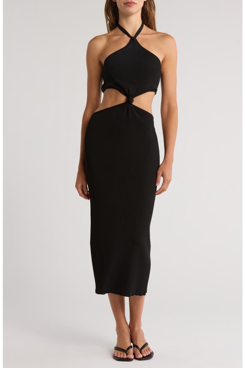 Cameron Knit Dress, Main, color, BLACK