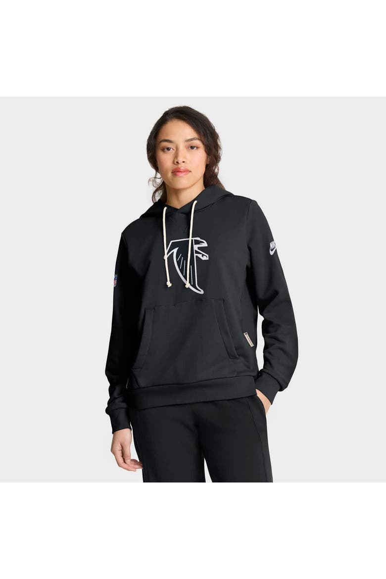 Women's Nike Black Atlanta Falcons Throwback Sideline Standard Issue Dri-FIT Hoodie, Main, color, Black