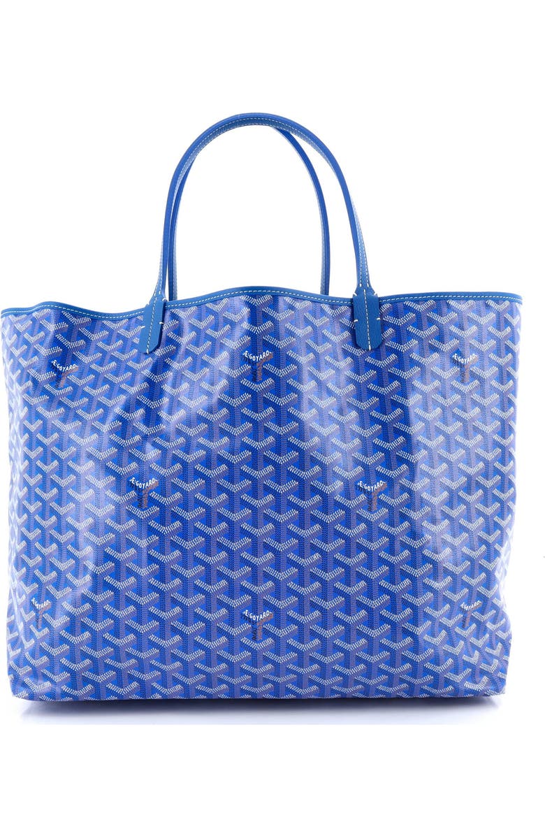 Pre-Owned Goyard Saint Louis Tote Coated Canvas PM, Main, color, Blue