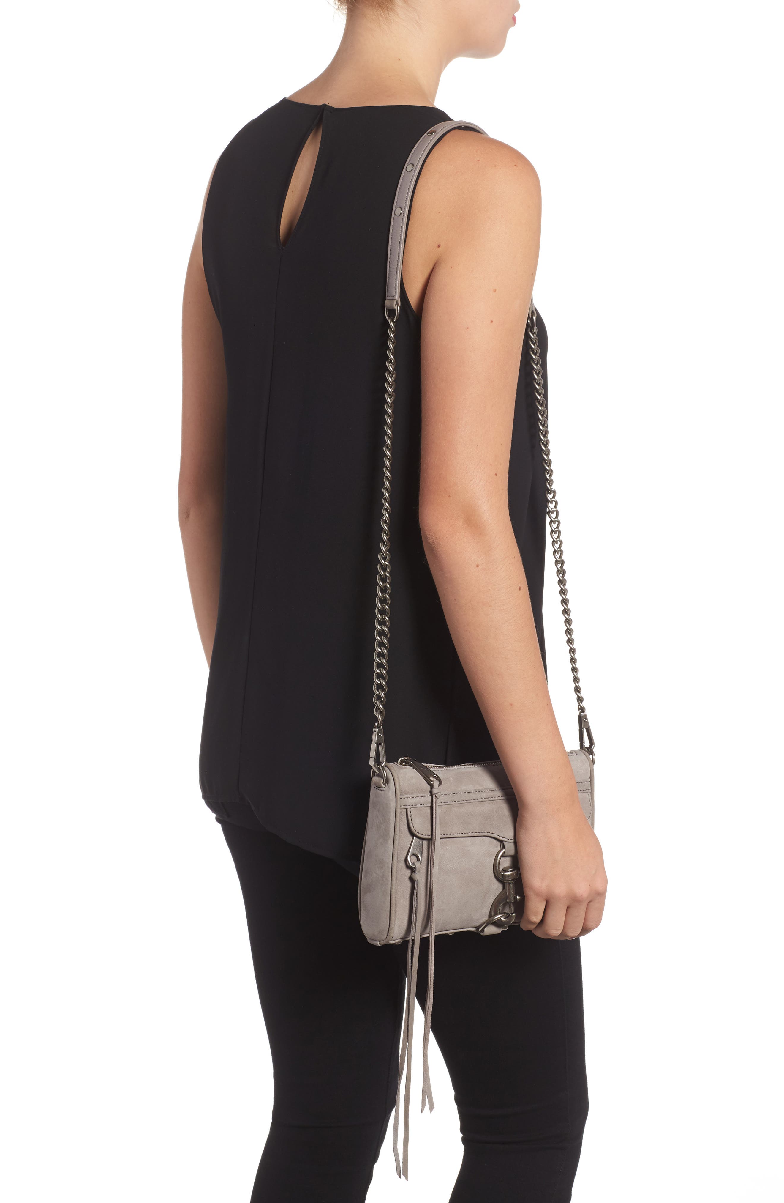 Rebecca Minkoff Mini MAC Nubuck Convertible Crossbody Bag, Alternate, color, 