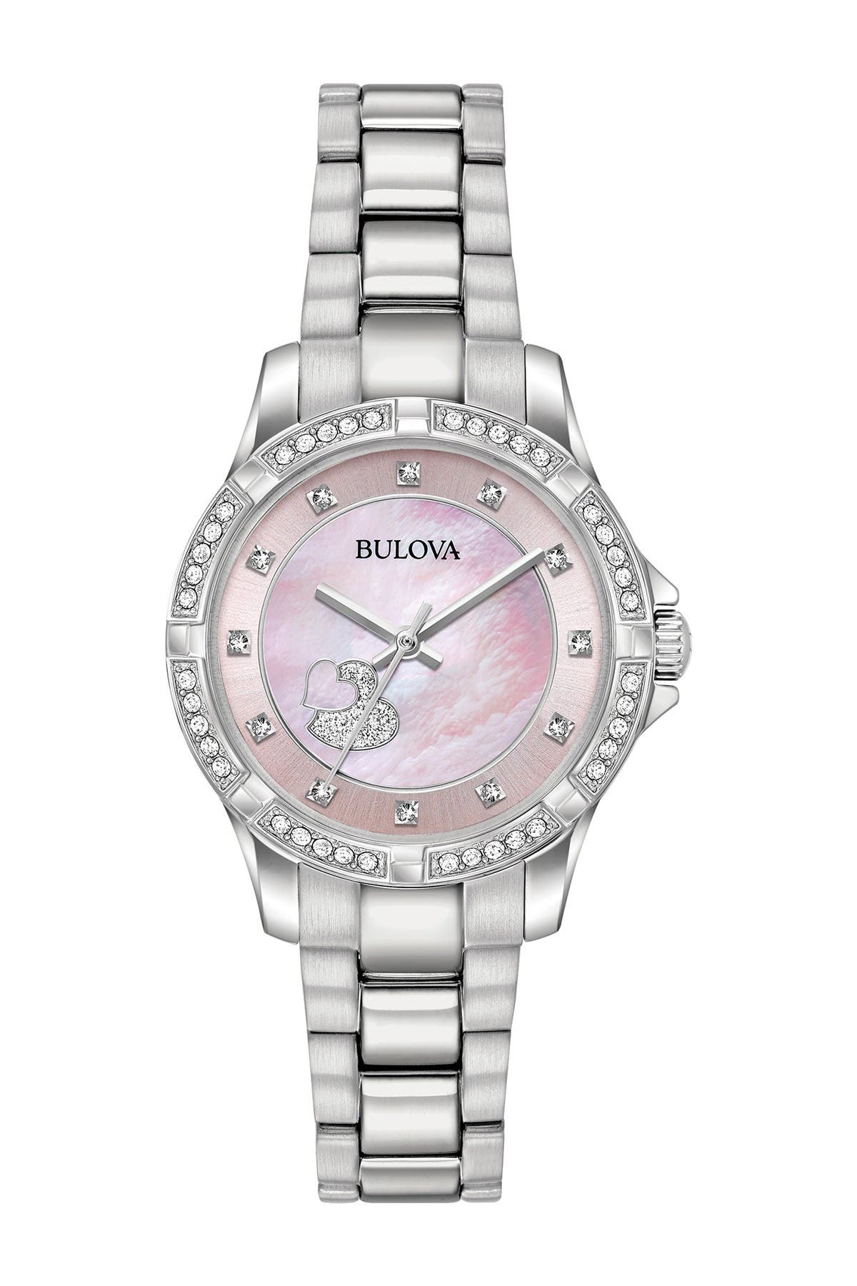 BULOVA Women's Analog Quartz Crystal Bracelet Watch, 30mm