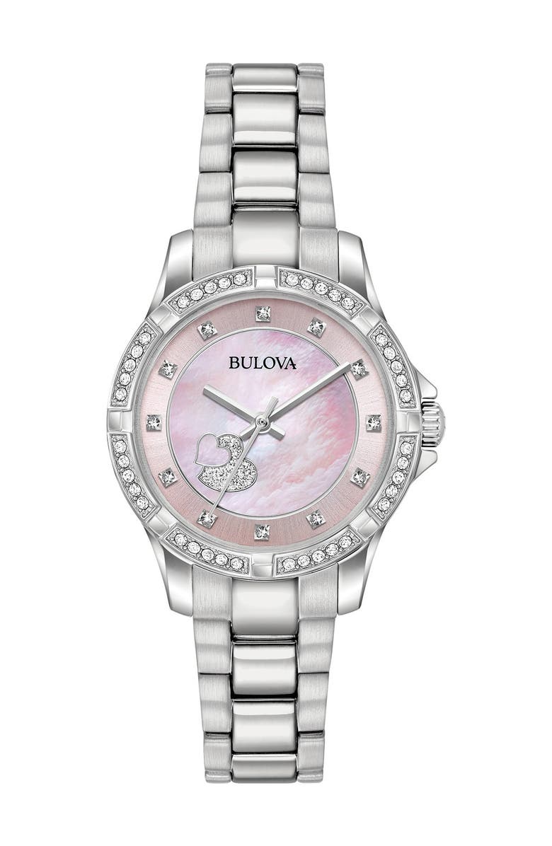 BULOVA Women's Analog Quartz Crystal Bracelet Watch, 30mm, Main, color, 