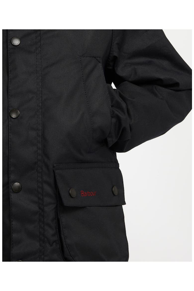Kids' Contrast Corduroy Collar Waxed Cotton Jacket, Alternate, color, NAVY