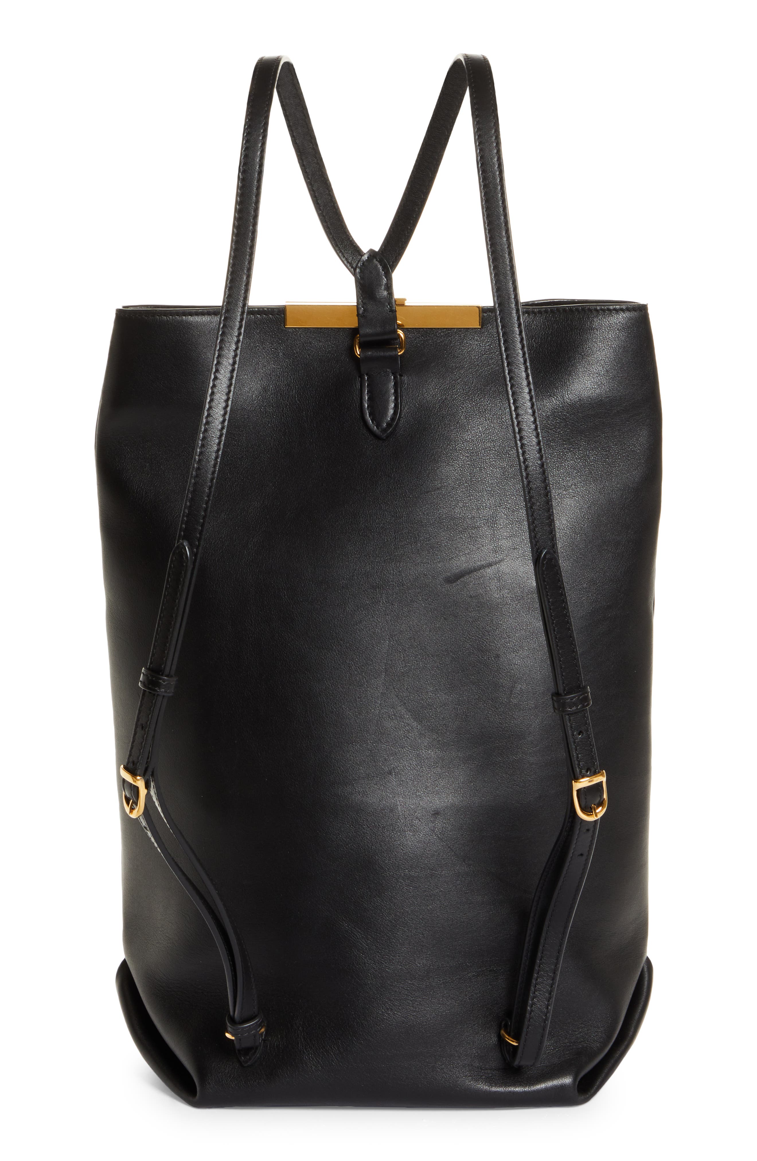 Khaite Iris Envelope Pleat Leather Backpack | Nordstrom