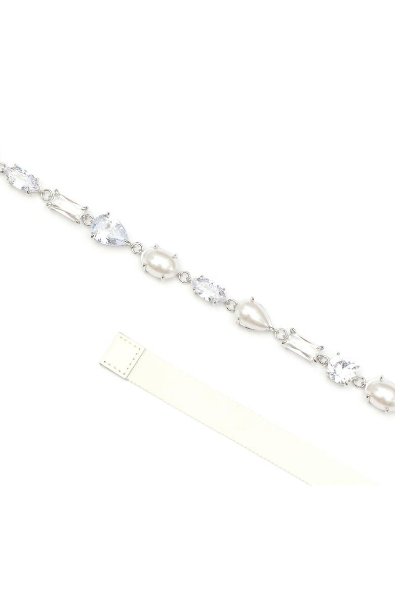 Kate Spade New York imitation pearl bridal belt, Alternate, color, 